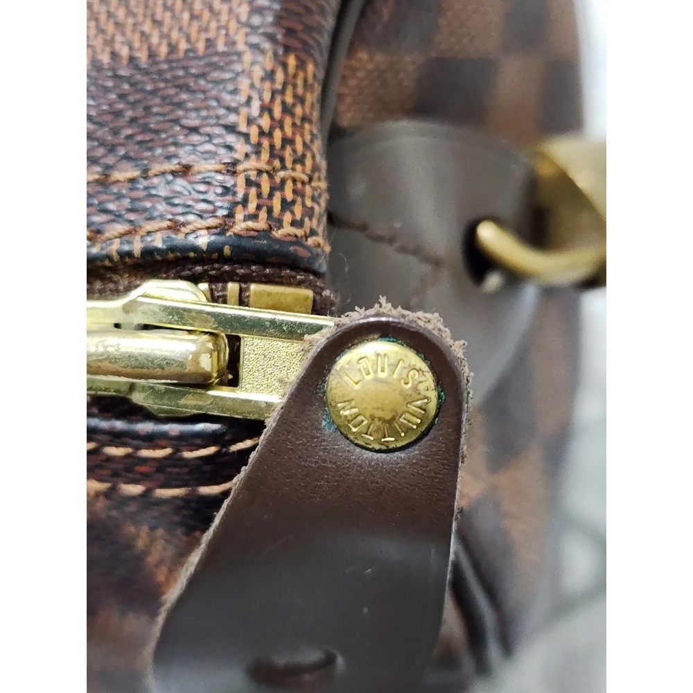 LOUIS VUITTON Damier Canvas Speedy 30 Bag Brown - Picture 10 of 14